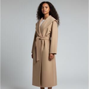 PESERICO Women's Belted Coat Size 10 In Camel